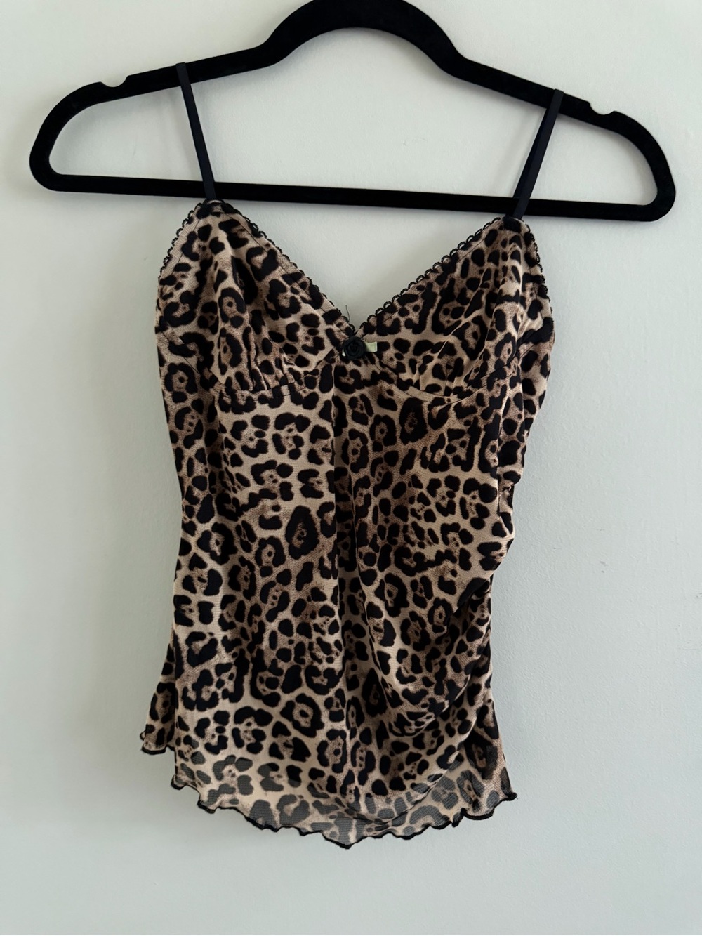 New! Nia Leopard Print Cami Top - Black & Tan